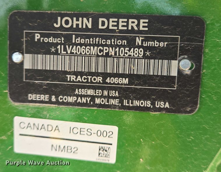 image for item YA0576 2023 John Deere 4066M tractor