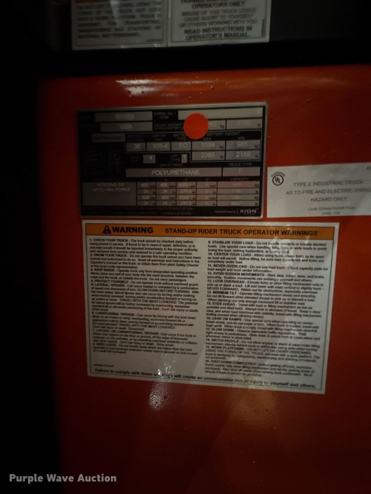 image for item DX5462 2023 Linde R17SX reach truck