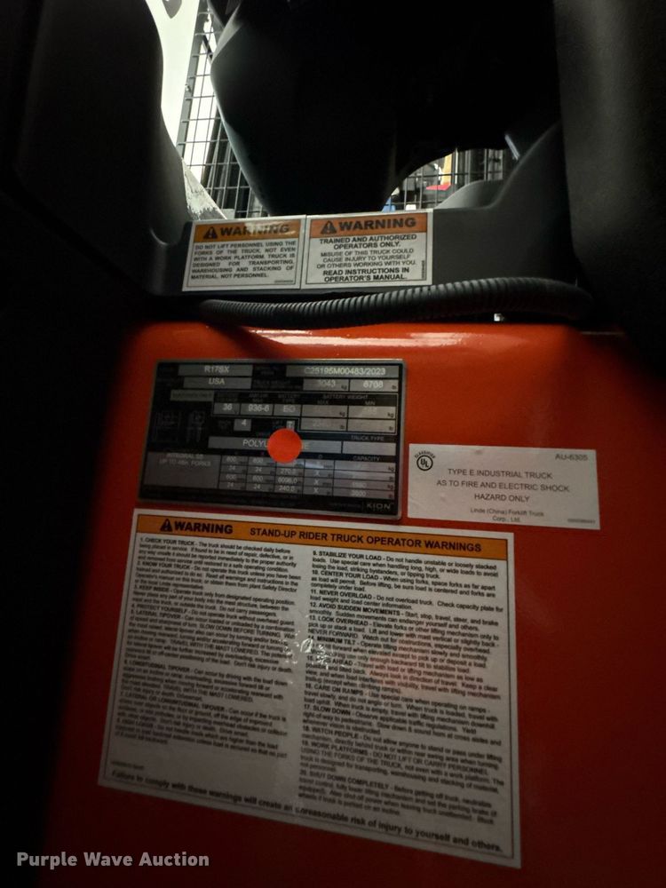 image for item DX5463 2023 Linde R17SX reach truck