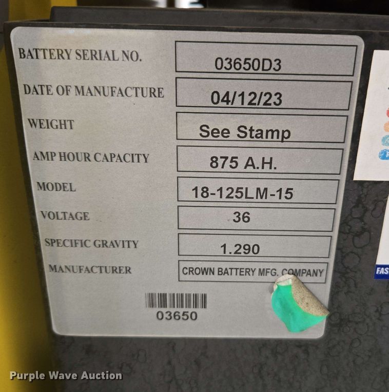 image for item EC1022 2023 Hyster E35HSD3-18 forklift