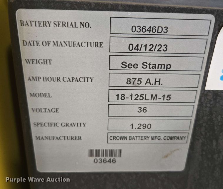 image for item EC1024 2023 Hyster E35HSD3-18 forklift