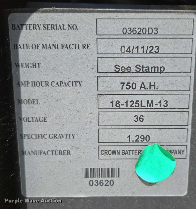 image for item EC1052 2023 Hyster N35ZR3-16.25 reach truck