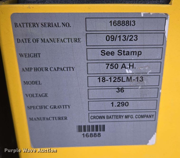image for item EL6029 2023 Hyster N45ZR3-16.25 reach truck