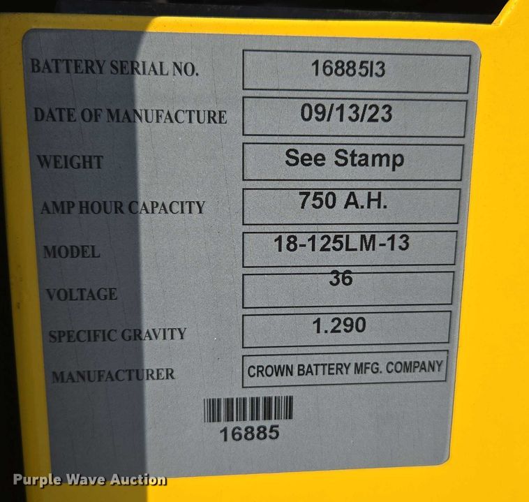 image for item EL6032 2023 Hyster N45ZR3-16.25 reach truck