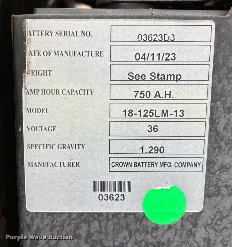 image for item EL6058 2023 Hyster N35ZR3-16.25 reach truck