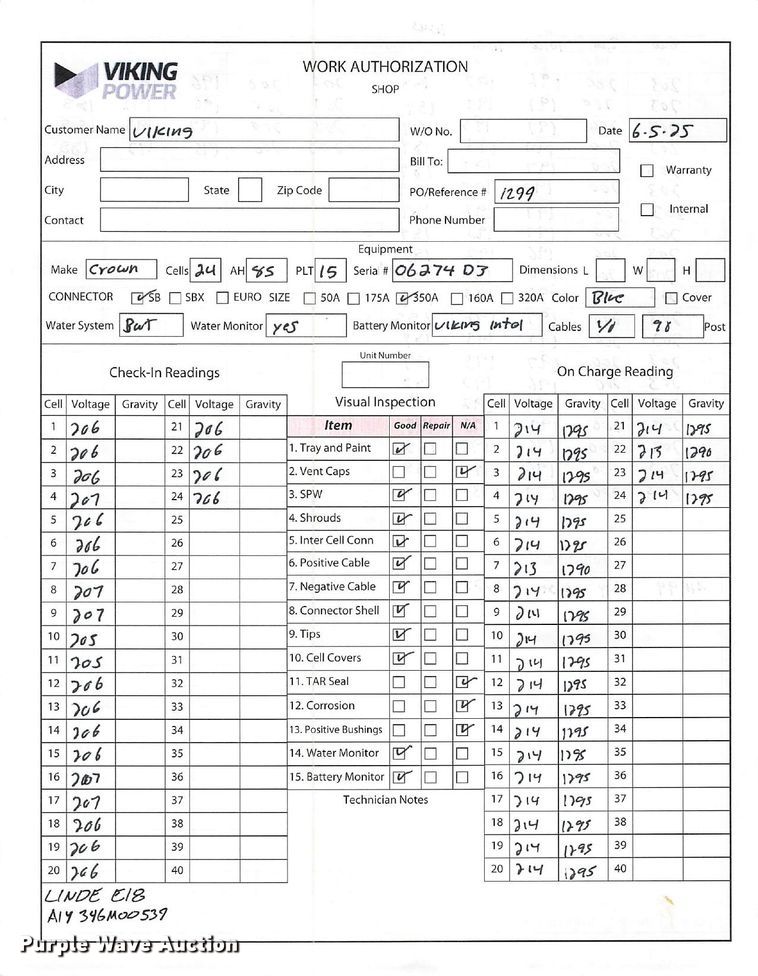 image for item ND9797 2023 Linde E18 forklift