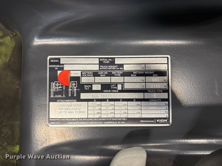 image for item ND9811 2023 Linde E18 forklift