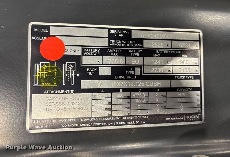 image for item ND9826 2023 Linde E18 forklift