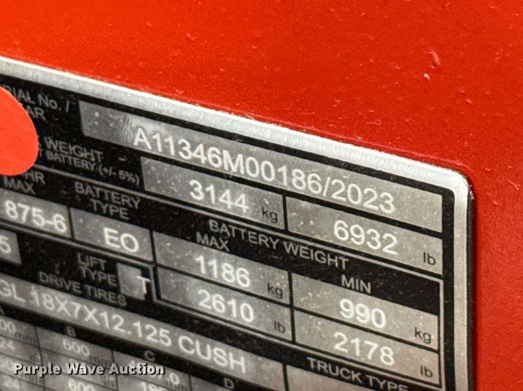 image for item ND9830 2023 Linde E18S forklift