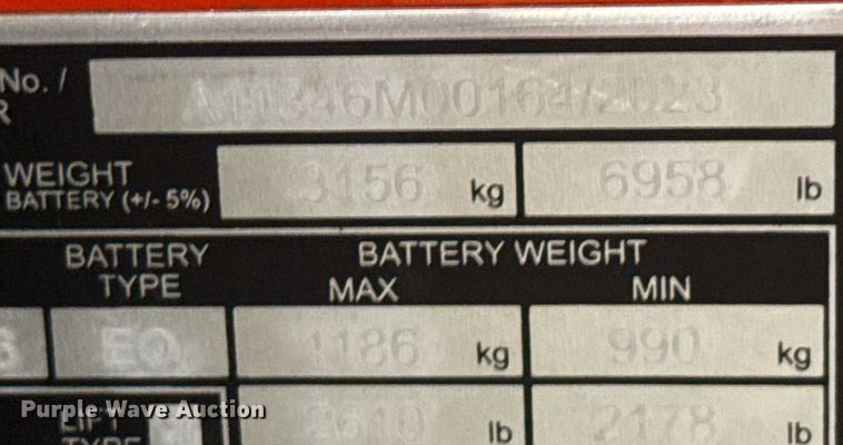 image for item ND9832 2023 Linde E18S forklift