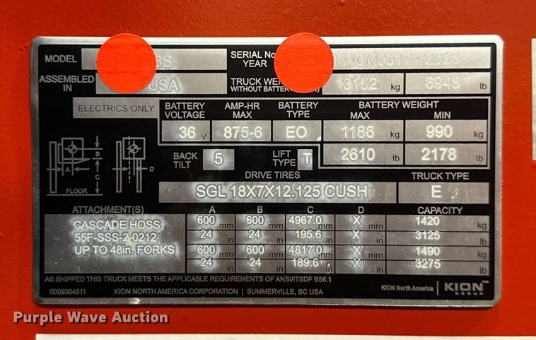image for item ND9848 2023 Linde E18S forklift