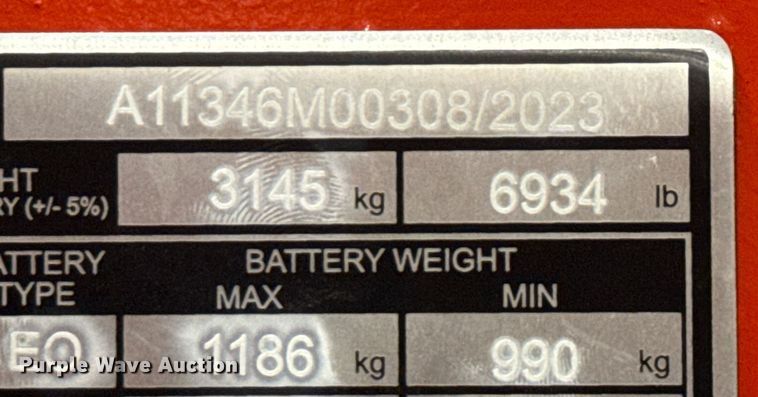 image for item ND9850 2023 Linde E18S forklift