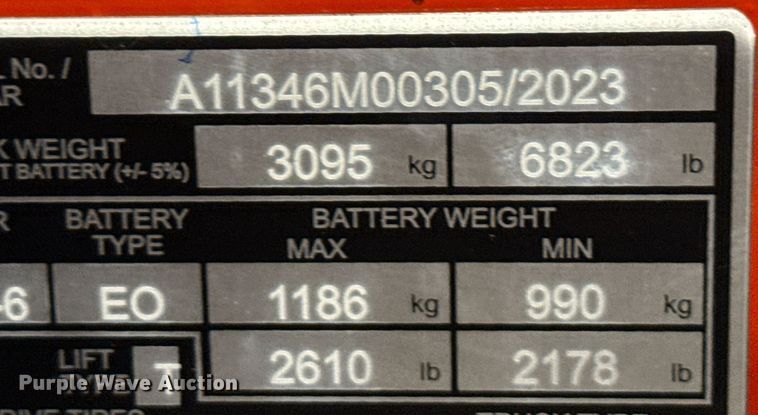 image for item ND9851 2023 Linde E18S forklift