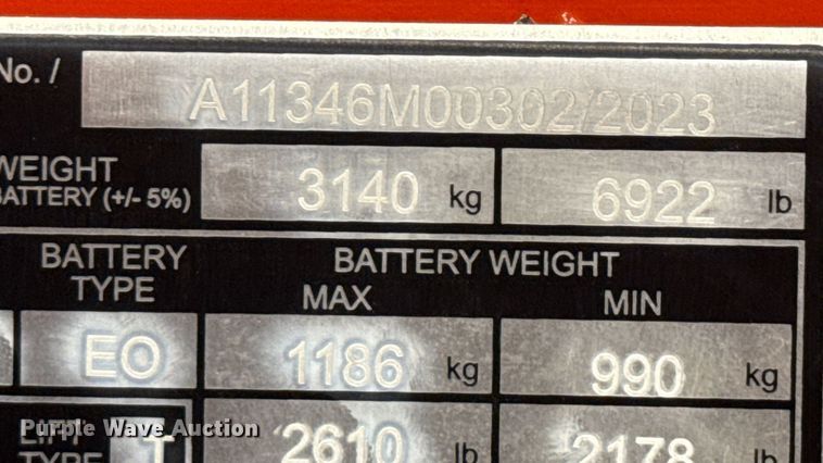 image for item ND9853 2023 Linde E18S forklift