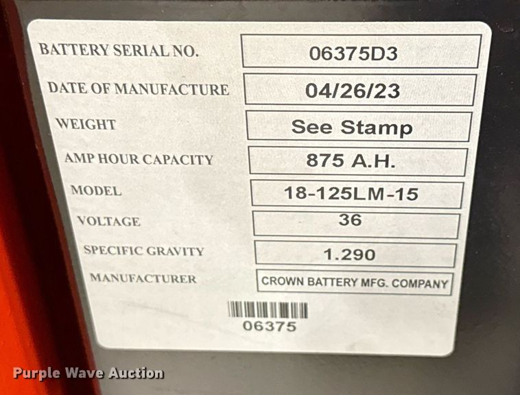 image for item ND9860 2023 Linde E18S forklift