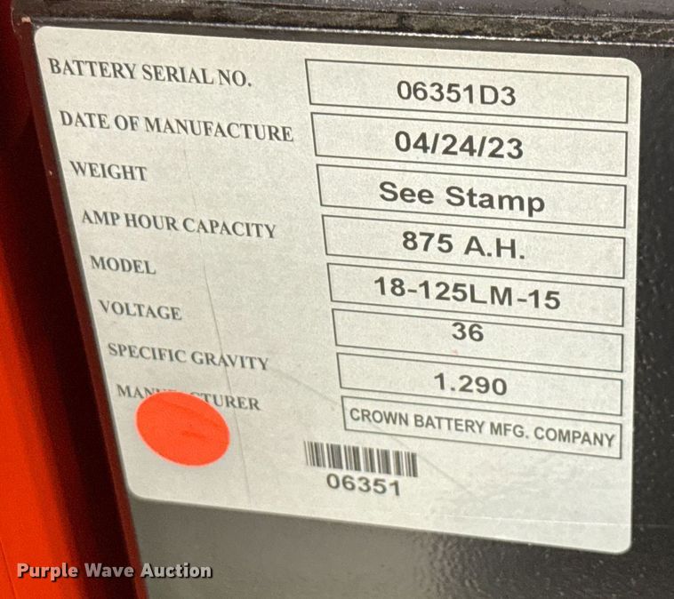 image for item ND9861 2023 Linde E18S forklift