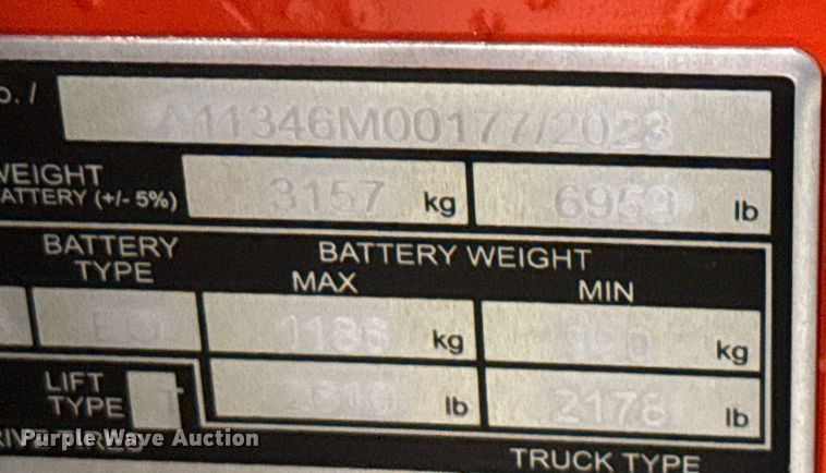 image for item ND9861 2023 Linde E18S forklift