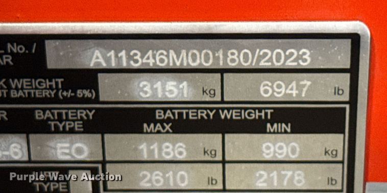 image for item ND9862 2023 Linde E18S forklift