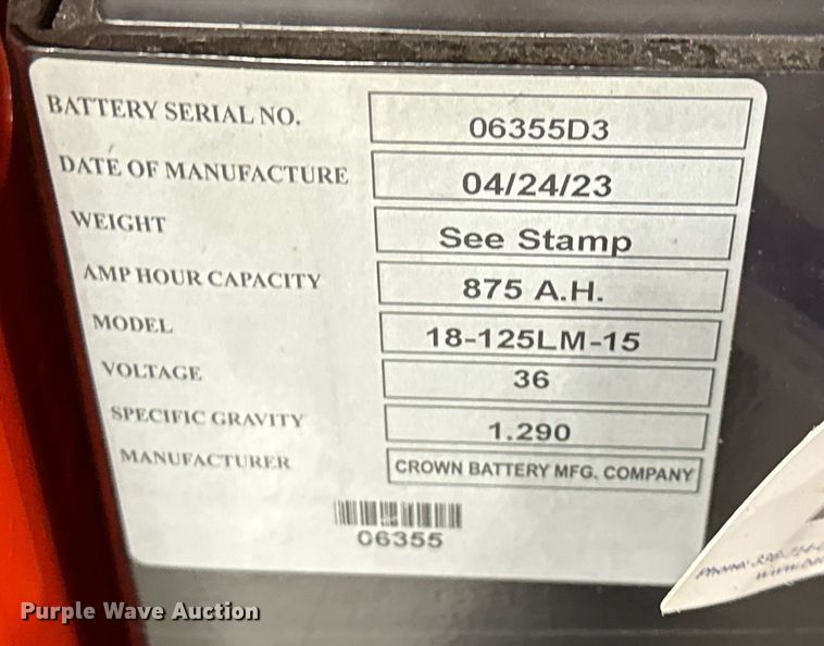 image for item ND9867 2023 Linde E18S forklift