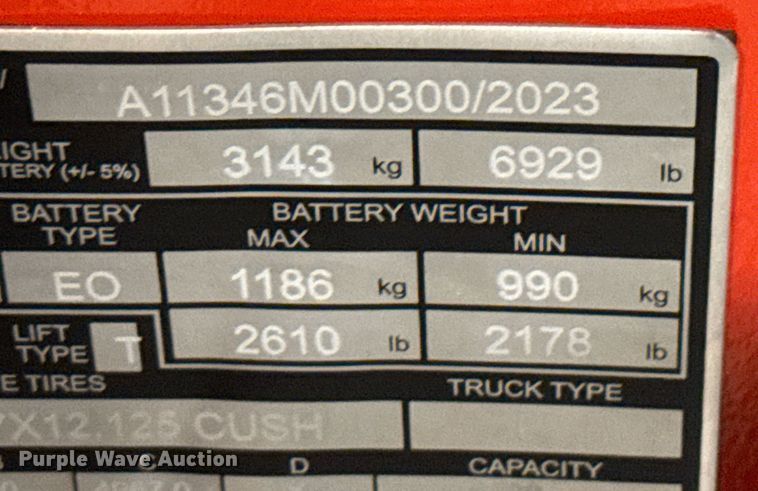 image for item ND9867 2023 Linde E18S forklift