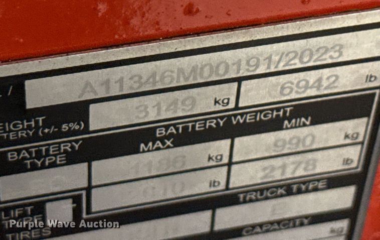 image for item ND9868 2023 Linde E18S forklift