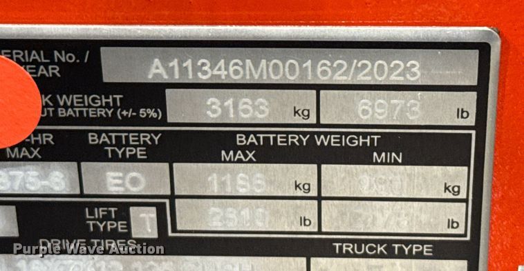 image for item ND9870 2023 Linde E18S forklift