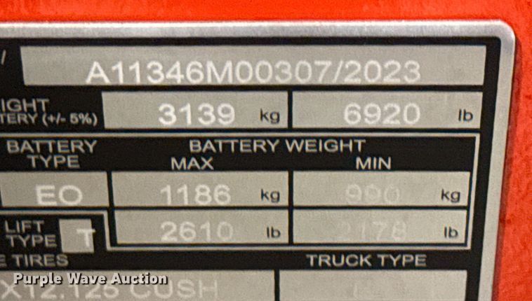 image for item ND9891 2023 Linde E18S forklift