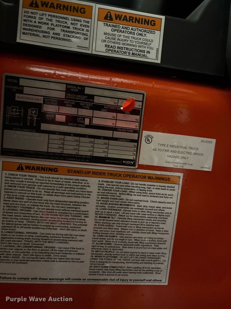 image for item ND9896 2023 Linde R17SX reach truck