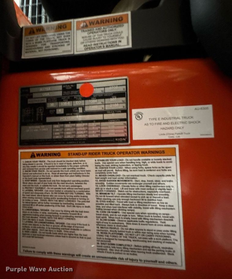 image for item ND9899 2023 Linde R17SX reach truck