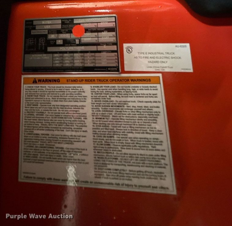 image for item ND9906 2023 Linde R17SX reach truck