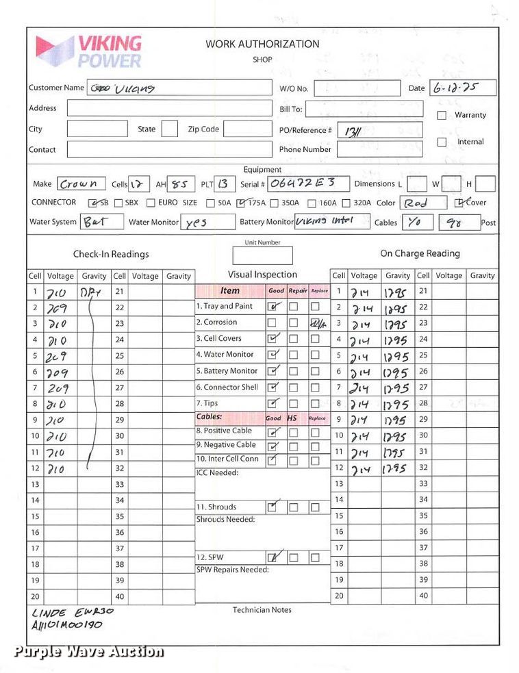 image for item ND9909 2023 Linde EWR30 pallet jack