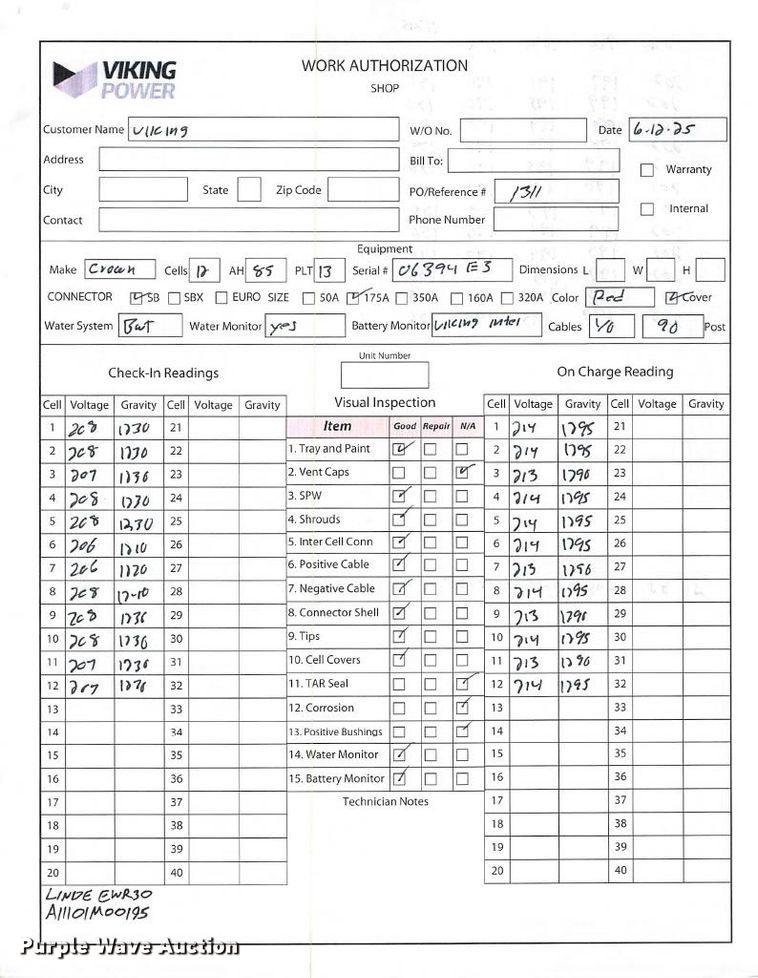 image for item ND9910 2023 Linde EWR30 pallet jack