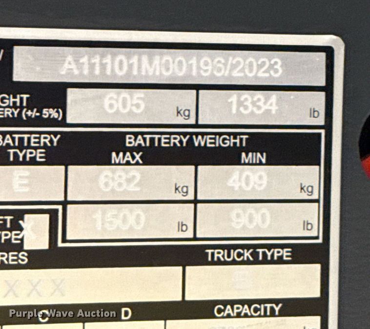 image for item ND9912 2023 Linde EWR30 pallet jack