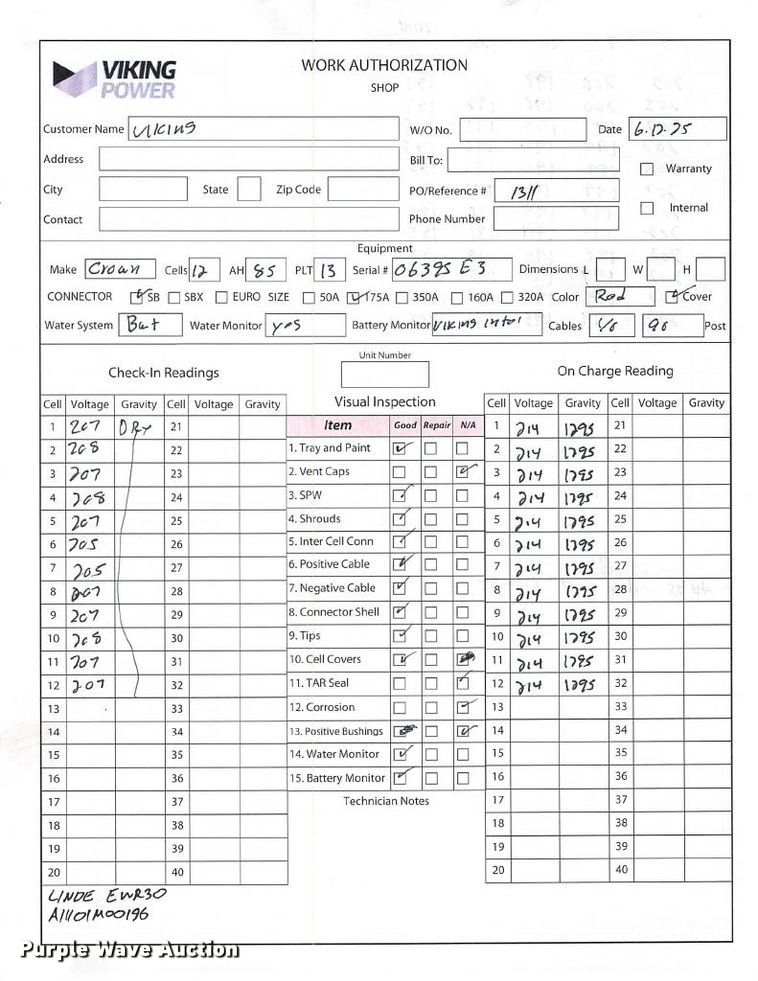 image for item ND9912 2023 Linde EWR30 pallet jack