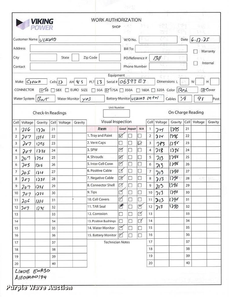image for item ND9914 2023 Linde EWR30 pallet jack