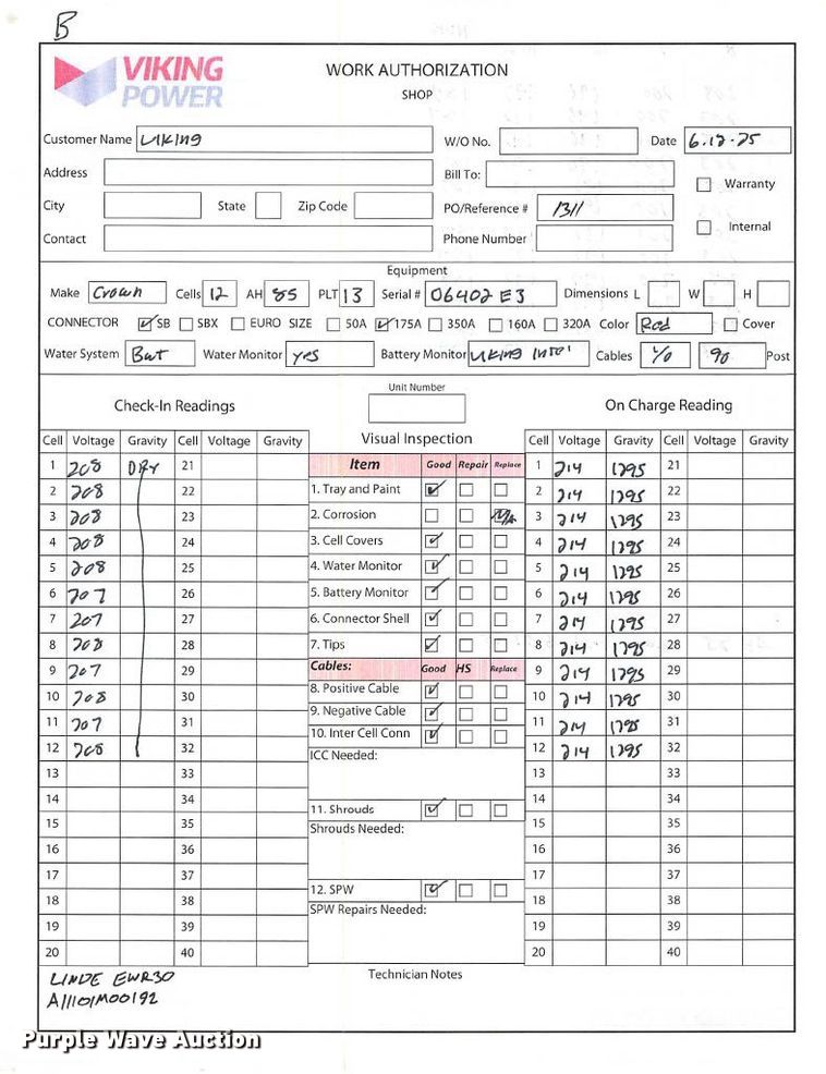 image for item ND9915 2023 Linde EWR30 pallet jack