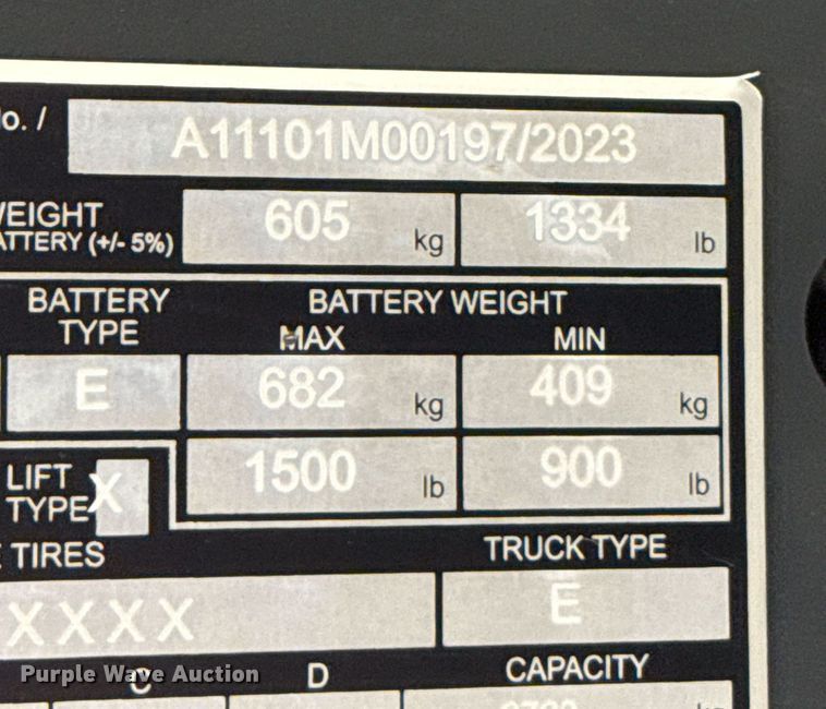 image for item ND9916 2023 Linde EWR30 pallet jack