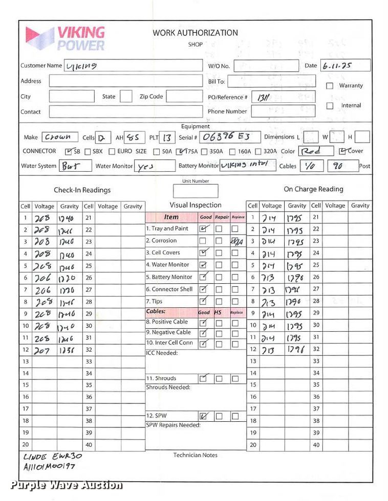 image for item ND9916 2023 Linde EWR30 pallet jack