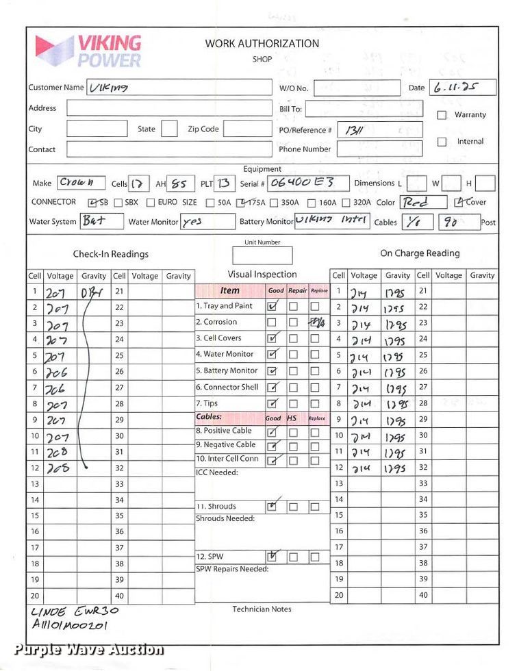 image for item ND9918 2023 Linde EWR30 pallet jack