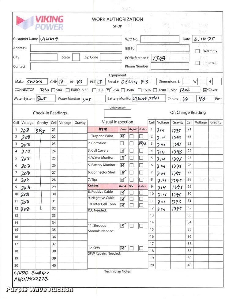 image for item ND9921 2023 Linde EWR40 pallet jack