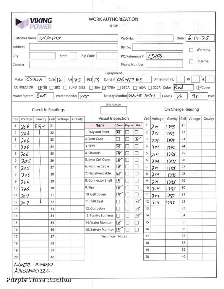 image for item ND9932 2023 Linde EWR40 pallet jack