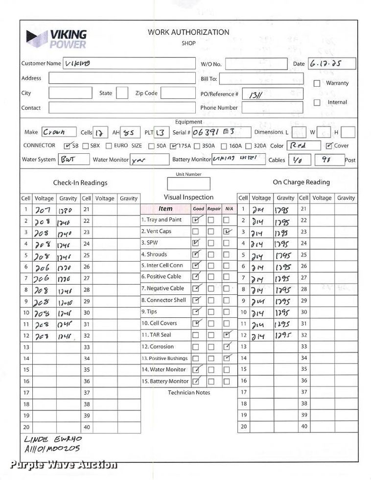 image for item ND9945 2023 Linde EWR40 pallet jack