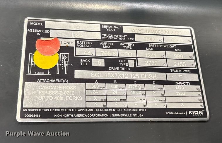 image for item ND9970 2023 Linde E18 forklift