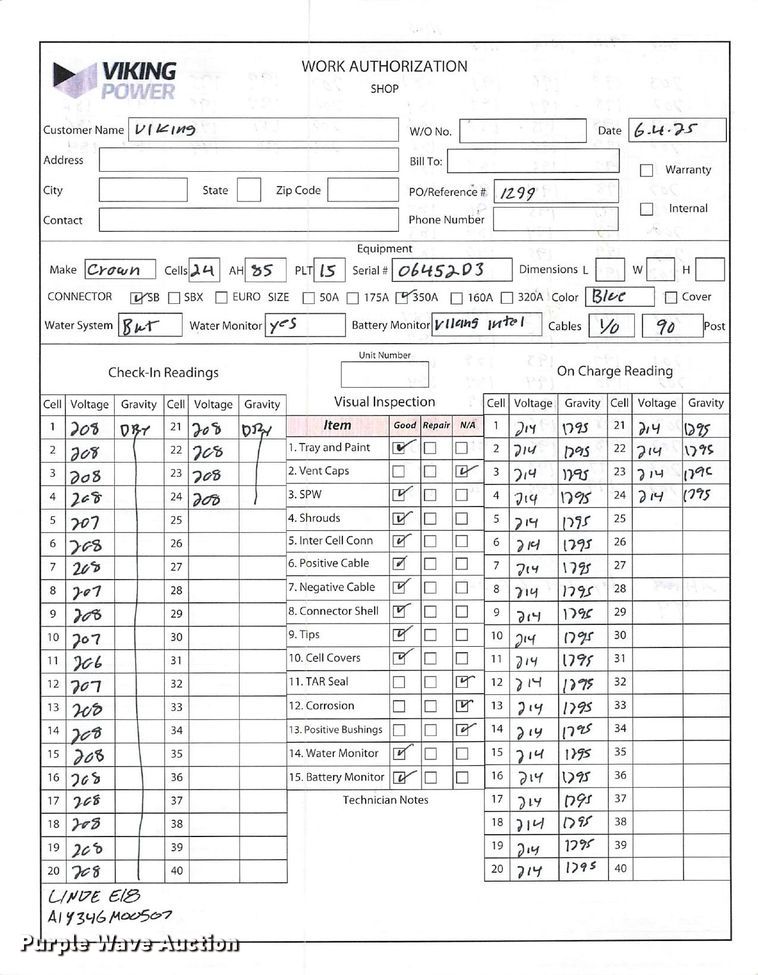 image for item ND9981 2023 Linde E18 forklift