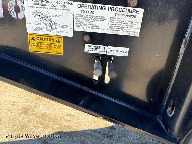 image for item DS3635 2017 Trail King TK110HDG lowboy equipment trailer