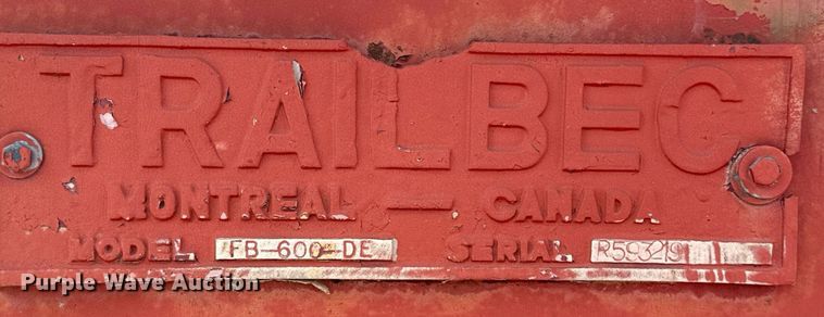 image for item DT6622 1976 Trailbec FB-600-DE lowboy equipment trailer