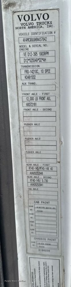 image for item DV2660 2006 Volvo VNM semi truck