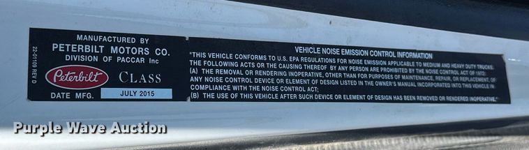 image for item DV4060 2016 Peterbilt 567 semi truck