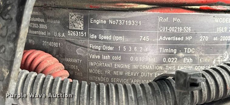 image for item DV4076 2015 Freightliner Business Class M2 semi truck