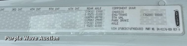 image for item DV4076 2015 Freightliner Business Class M2 semi truck